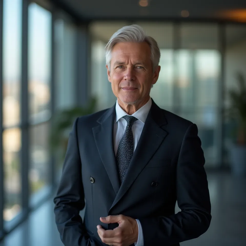 Retrato de Miguel Gomes gestor em escritório